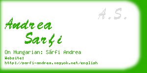 andrea sarfi business card